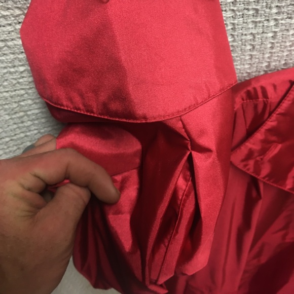 Women’s candy Apple red trench coat size 11/12 - Picture 6 of 6